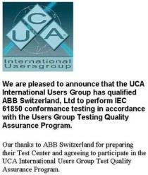 International Users Group has approved the SVC as the world s first manufacturer s test lab (level B) to perform IEC 61850 conformance testing The IEC