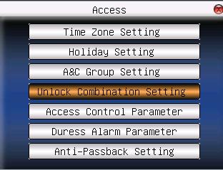 3.2.4 Unlocking Combination settings Combo settings are for extra added security, where more than ons user need to sign in before access is granted.