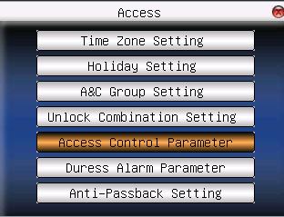 Lock (1-10s) : To adjust the unlocking time after verifi cation. Dsen. Delay (1-99s) : To delay door sensor from triggering alarm system when door is not closing.