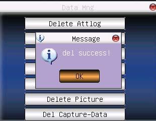 * Ensure to backup and delete old records Select SETTINGS on the MAIN MENU Select DATA MNG