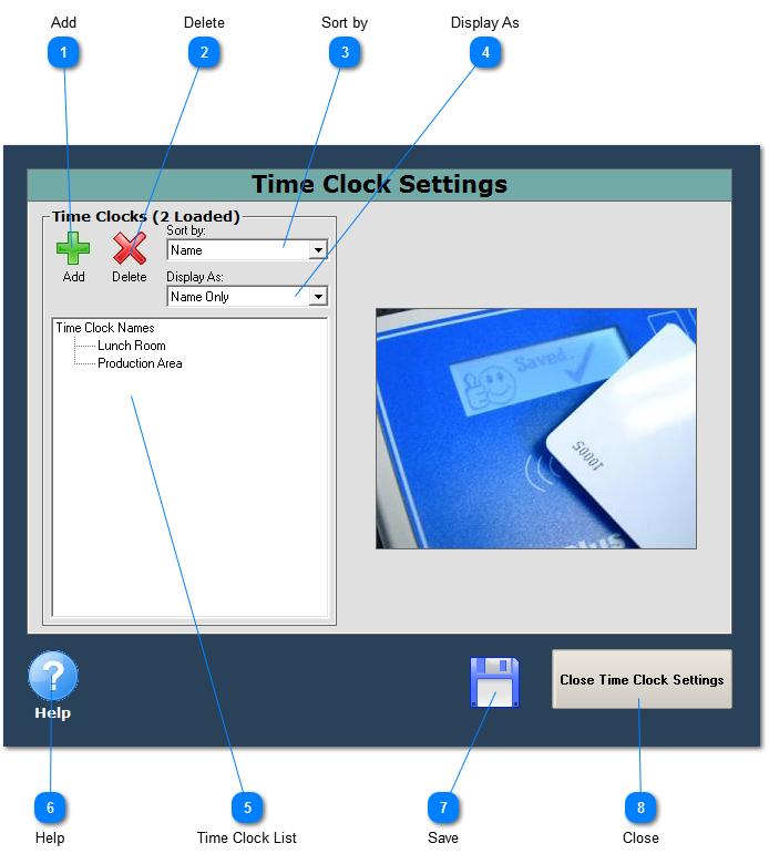 Time Clock Settings Add Click here
