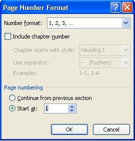 Page Numbers (cont d) If you want to format your page numbers, select, Format Page Numbers, otherwise, select where you d like to insert the page numbers into and proceed.