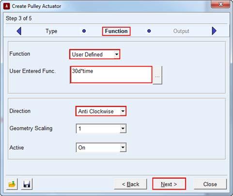 In the Pulley Set Name field enter the name of the pulley set you just created (right-mouse-click in the field and use Pick or Guesses to quickly select).