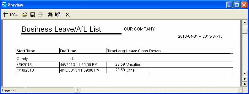 are displayed in the employee list. Leaves view: Through the view all leaves name which exist this system will be shown. Double click name of leaves, may choose the color to distinguish the leaves.