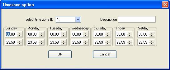 2. After setting, click "OK" button to save and return to AC Time zone option window,