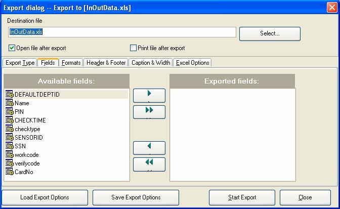 3. Input the filename and choose the saving position. 4. Set the field, the format and so on A.