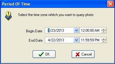 Date. (Select the time zone which you want to query photo.