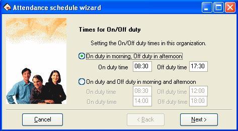 Setting the On/Off duty times in this organization, follow the guide to set Timetable and shift schedule.
