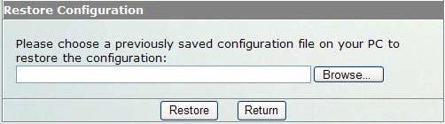 Download: When you select save, the configuration file will be saved to your PC, after you have chosen /