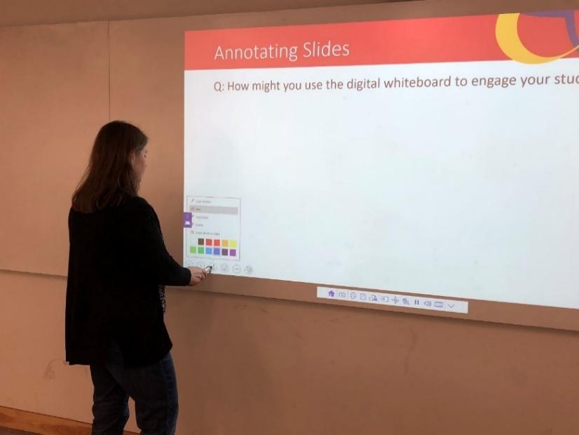 3. Students cannot always see writing on the whiteboard Students will need to circulate around the room to see each others whiteboard work, but the instructor can use a digital whiteboard to