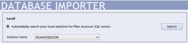 You then have the option of searching your local computer for a SQL server or manually typing the address.