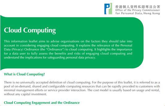 Cloud Computing and Personal Data Privacy cloud