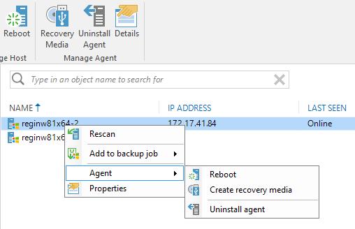 Veeam recovery media OS volume backup is