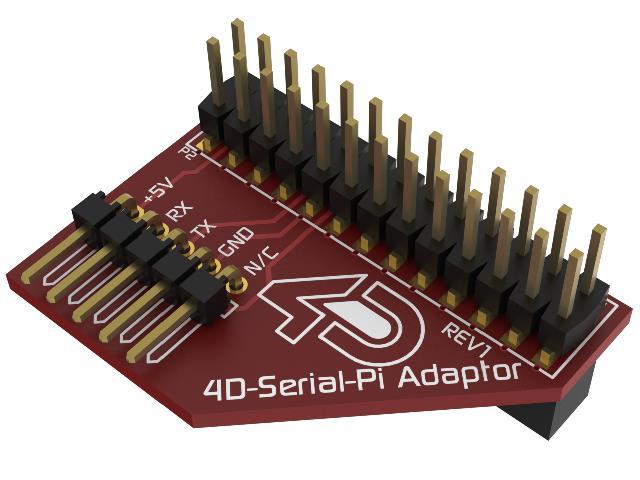 1. Description The (4D-Serial-Pi-Adaptor) is a simple Raspberry Pi* adaptor designed to provide a convenient interface to attach 4D Systems display modules to the Raspberry Pi platform, without
