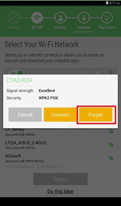 If you are certain the router password you are entering is correct, but you continue to fail to connect to the router after forgetting and re-entering the password, there are several less common