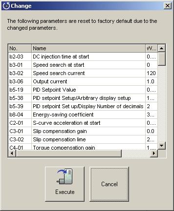 NOTE: The lower drop-down list is enabled only when editing the drive kva setting and when selecting the type of initialization to perform on the drive settings.