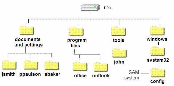 Directories (Folders) The Windows directory structure: The Linux directory structure: