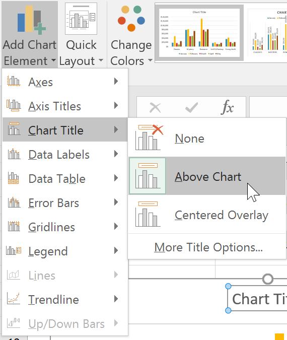 Chart and layout style A er inserting a chart, there are several things you may want to change about the way your data is displayed. It's easy to edit a chart's layout and style from the Design tab.