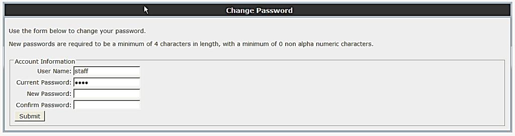 If you are logging into the application for the first time, you must change your temporary password.