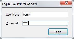 Chapter 2: Print Server Setup 8. In the User Name field, enter Admin. In the Password field, enter adm1n and select Login.