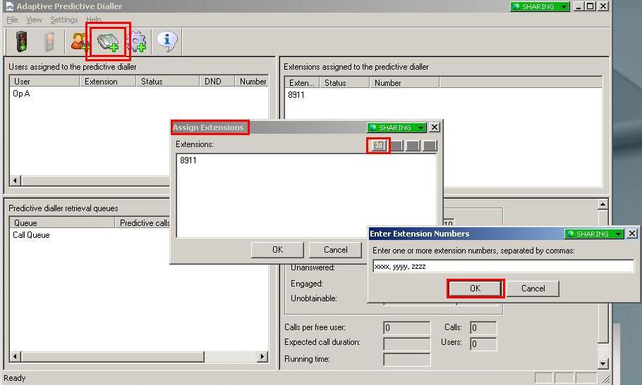 7.2. Configuration of NMS Adaptive Predictive Dialler This section shows the configuration steps necessary to select the IP Office extensions used for predictive dialling.