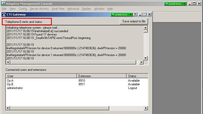 8.2. Verify that NMS Adaptive Server has CTI functionality Open Adaptive Management Console as shown in Section 7.1.