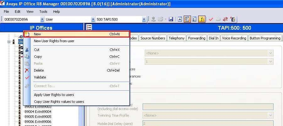 Adding IP Office Users for Predictive Dialling Adaptive Predictive Dialler uses an IP office extension in order to make an