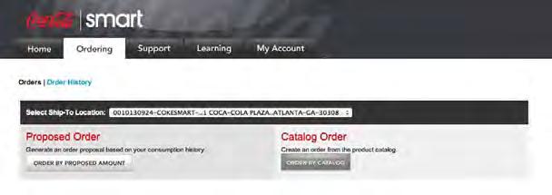 Section 6: Tracking Orders Orders can be tracked in Cokesmart via a direct links to the UPS website for the