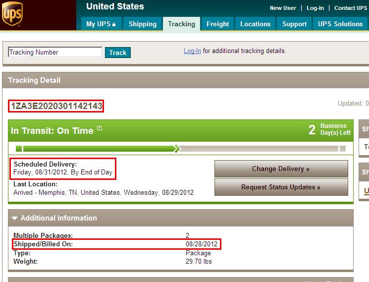 Tracking Orders Section 6: Tracking Orders Once the Track Order button is clicked, a new window will pop up for the UPS website with the tracking
