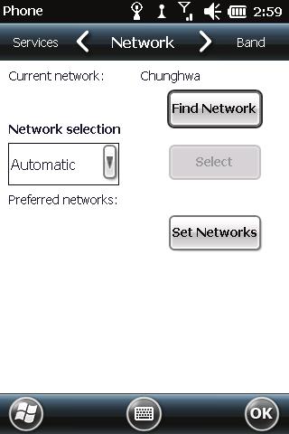 Changing Network Settings Scroll left or right to the Network page.
