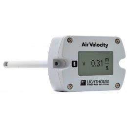 Local LCD display IP67 enclosure Wall or DIN Mounting Push button for auto zero 2 year warranty Air Velocity Sensors The Remote AV Sensor is the ideal solution for unidirectional flow and ventilation