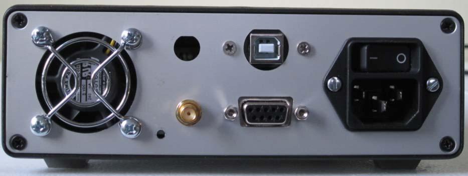 Modulation Input 0 to 5 V Max, 50 Ω RS232 Serial Port/Interlock (option) 3.3 Power on the Source SHOCK Figure 2 Rear Panel of Laser Source 110 V High voltage inside.