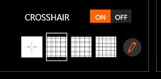 Customizing the Crosshair Cursor Set the CROSSHAIR setting to ON to activate the