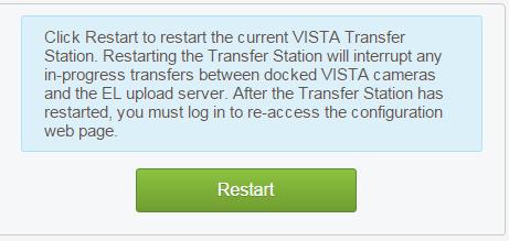 Setup Warning! Resetting a to factory default reverts any values you set on the Transfer Station's configuration page back to the default values.