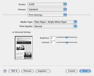 Select the Media Type setting that matches the paper you loaded. 5. Select a Print Quality for your document.