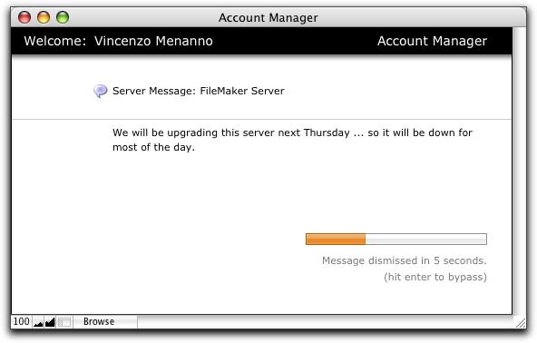 Let s say you wanted to notify all users about some scheduled server update. You can have this message display every time a user logs in.