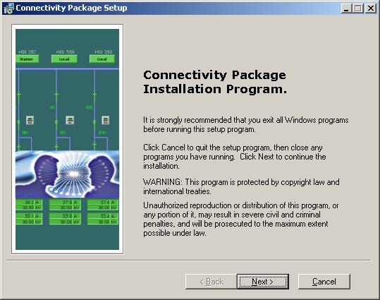 Connectivity Packages 1MRS756194 Fig. 3.1.-1 Installing connectivity packages A060286 4. Follow the instructions of the installation wizard to complete the installation.
