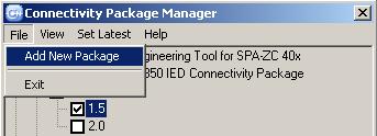 Connectivity Packages 1MRS756194 1. Select File > Add new package. The Open dialog is displayed. Fig. 4.2.