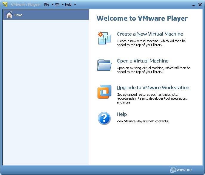 12 Figure 1: VMware Player Welcome Screen Press Open a Virtual Machine link button and point to the unzipped received image on your