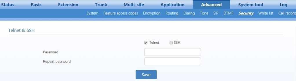 OM20/50 Series Document Administrator Manual Figure 2-72 Telnet & SSH setting interface 2.9.