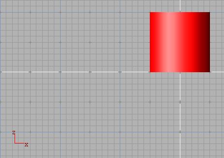 2) Move the cylinder around within the Front view by clicking Pan and dragging the mouse.