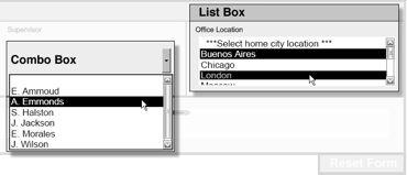 Part VI: Using Acrobat PDF Forms FIGURE 30.21 Six icon options are available for check boxes and radio buttons. Choosing combo box and list box options FIGURE 30.