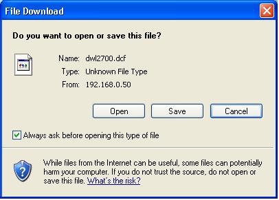 Select File When you click Browse in the previous screen, the dialog