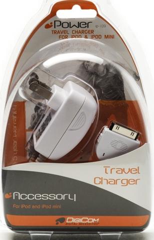 I-POD, MINI, VIDEO & NANO TRAVEL CHARGER Sleek design and compact size is perfect for travel or home.