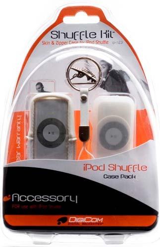 Shuffle Kit - Skin & Zipper Case for ipod Shuffle A combination of a fitted case & skin case protects your ipod Shuffle with