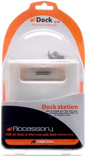 New DOCKING STATION FOR I-POD, MINI, VIDEO & NANO Synch & Charge your I-POD with your computer using either USB 2.0 or Firewire cable.