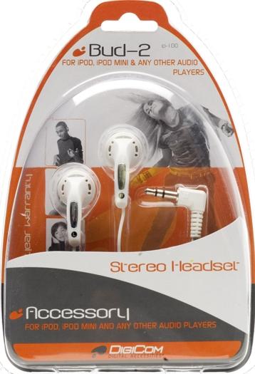 STEREO HEADSET FOR All IPOD MODELS & MP3 PLAYERS Lightweight Mini Ear-bud Design