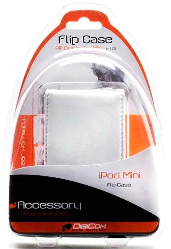 Flip Case for ipod Mini Flip Open Magnetic Front Flap for Easy Access; Available in White or Black