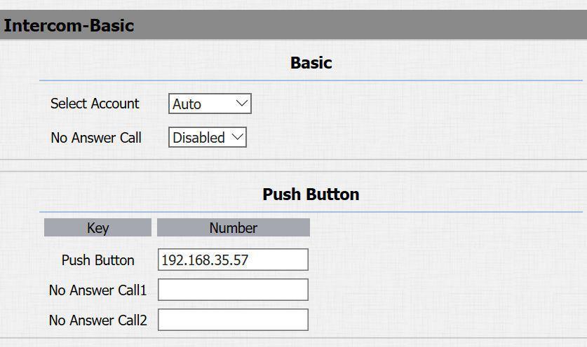 Go to Intercom->Basic, to configure basic call setting. 2.4.