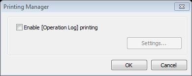 13-218 13.35.3.2. Configuration Select Enable [Operation Log] printing check box and click